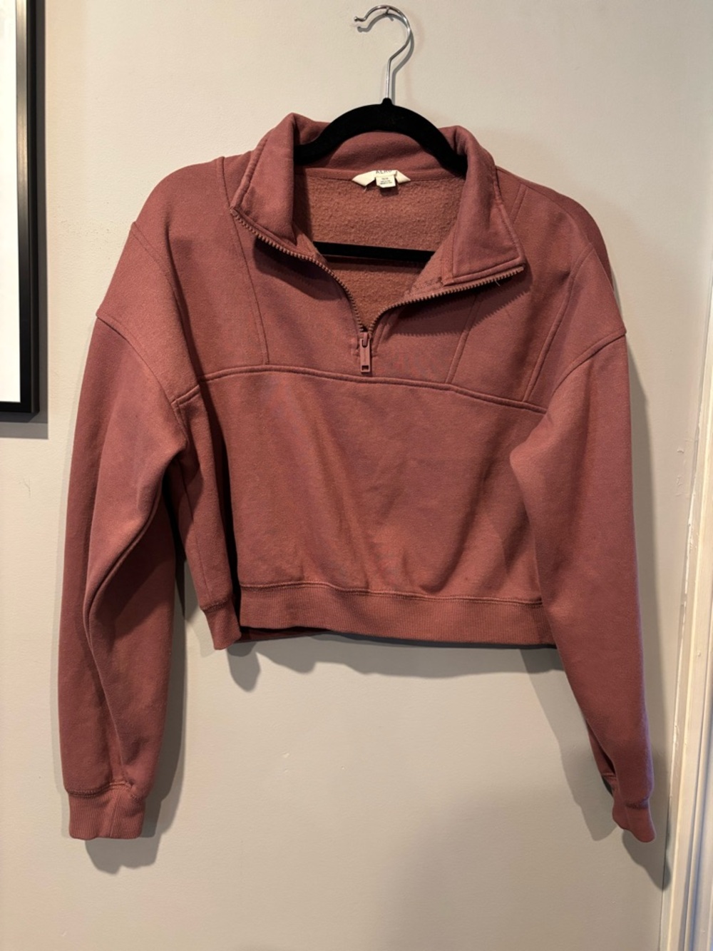 Aeropostale Cropped Half-Zip Sweatshirt